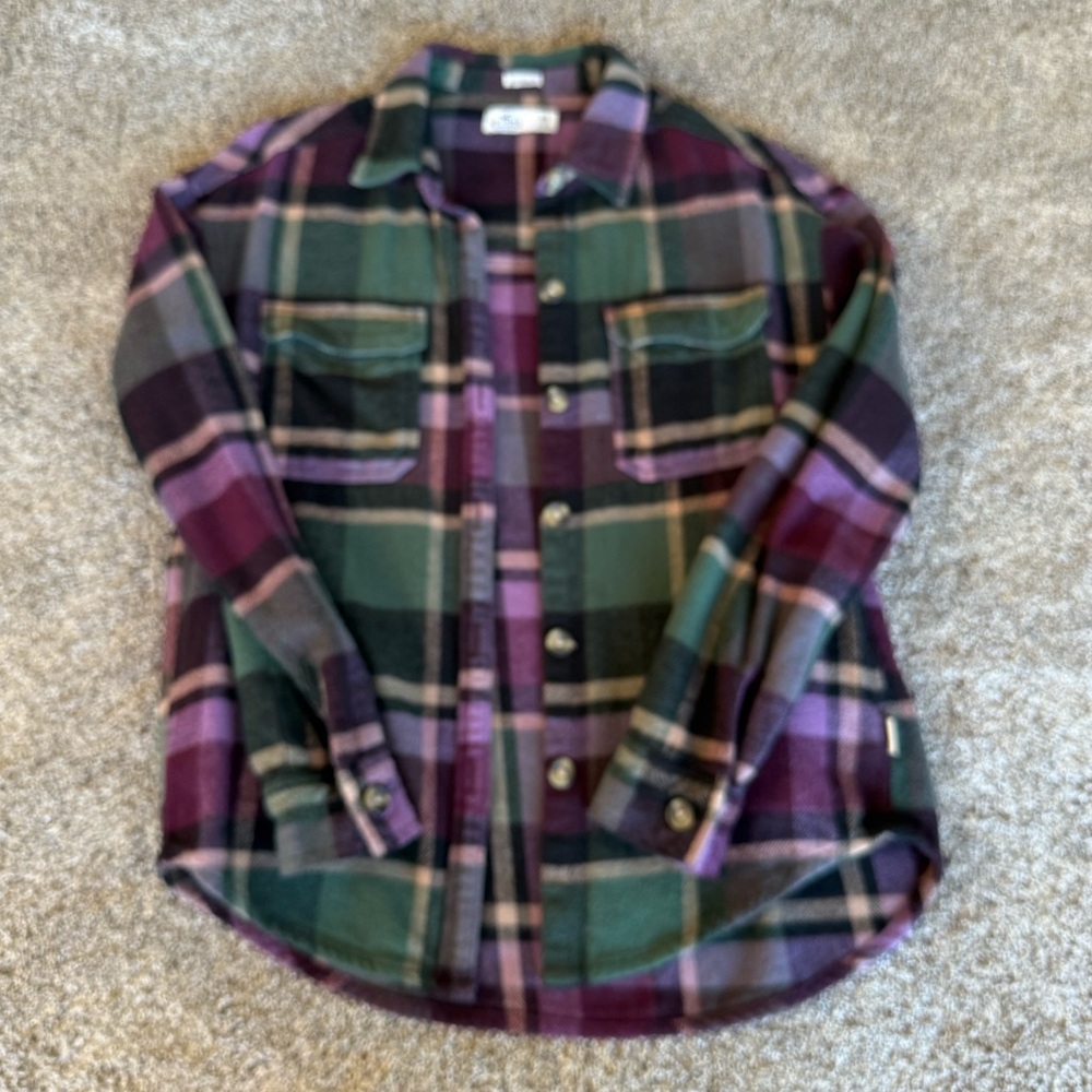 Hollister Boyfriend Fit Flannel Plaid Shirt XS